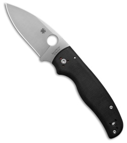 Spyderco Shaman Compression Lock Knife Black Micarta (3.6" Satin XHP)