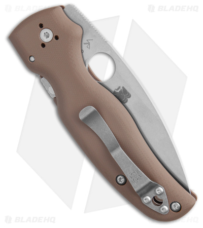 Spyderco Shaman Compression Lock Knife Brown G-10 (3.4" Satin CPM 15V) C229GP