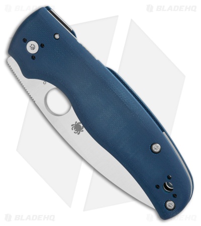 Spyderco Shaman Compression Lock Knife Cobalt Blue G-10 (3.6" Satin SPY27)