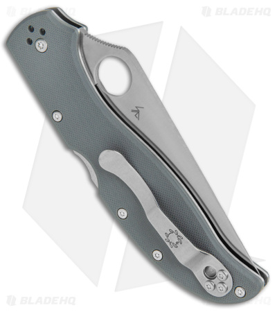 Spyderco Stretch 2 XL Lockback Knife Gray G-10 (4" Satin) C258GPGYCW