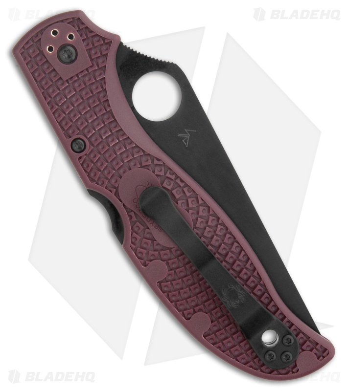 Spyderco Stretch 2 XL Lightweight Back Lock Knife Burgundy FRN (3.9" Black PD#1)