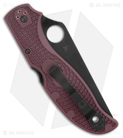 Spyderco Stretch 2 XL Lightweight Back Lock Knife Burgundy FRN (3.9" Black PD#1)