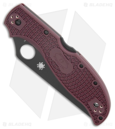 Spyderco Stretch 2 XL Lightweight Back Lock Knife Burgundy FRN (3.9" Black PD#1)