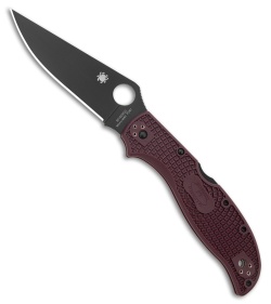 Spyderco Stretch 2 XL Lightweight Back Lock Knife Burgundy FRN (3.9" Black PD#1)
