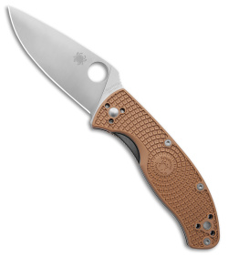 Spyderco Tenacious Lightweight Folding Knife Tan FRN (3.4" Satin)