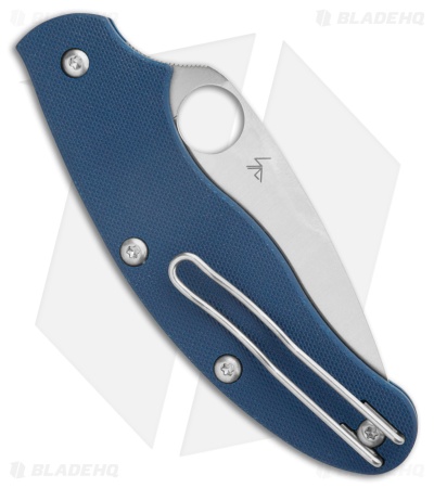 Spyderco UK Pen Knife Slip Joint Cobalt Blue G-10 (2.9" Satin CPM SPY27)