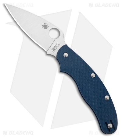 Spyderco UK Pen Knife Slip Joint Cobalt Blue G-10 (2.9" Satin CPM SPY27)