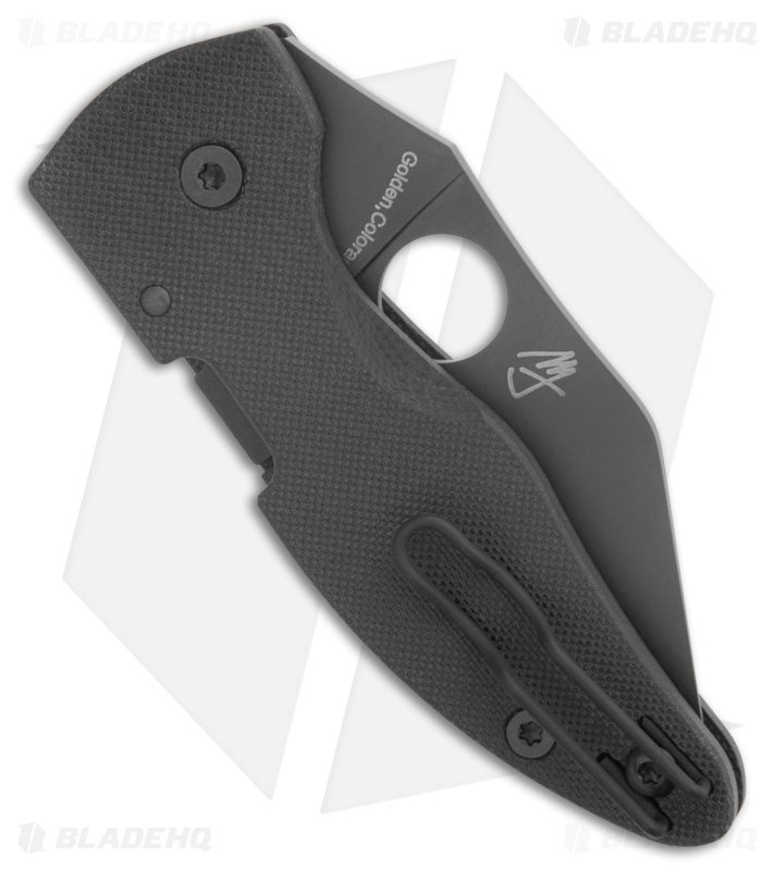 Spyderco Microjimbo Knife Black G-10 (Black) - Blade HQ