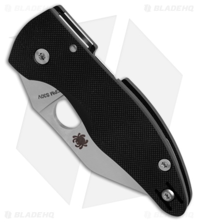 Spyderco Microjimbo Compression Lock Knife Black G-10 (2.5" Satin) C264GP