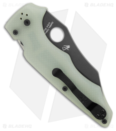 Spyderco YoJumbo M4 Compression Lock Knife Jade G-10 (4" Black) C253GM4PBK