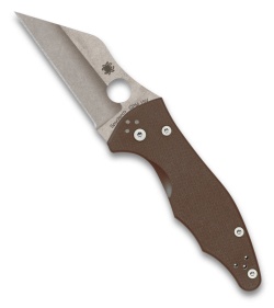 Spyderco Yojimbo 2 Sprint Run Knife Brown G-10 (3.2" Satin CPM 15V)