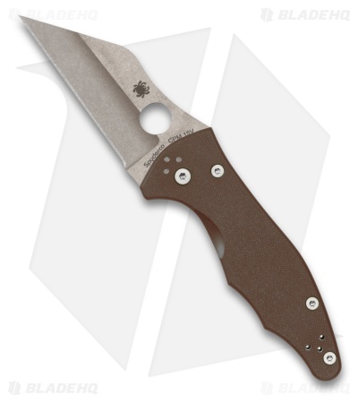 Spyderco Yojimbo 2 Sprint Run Knife Brown G-10 (3.2" Satin CPM 15V)