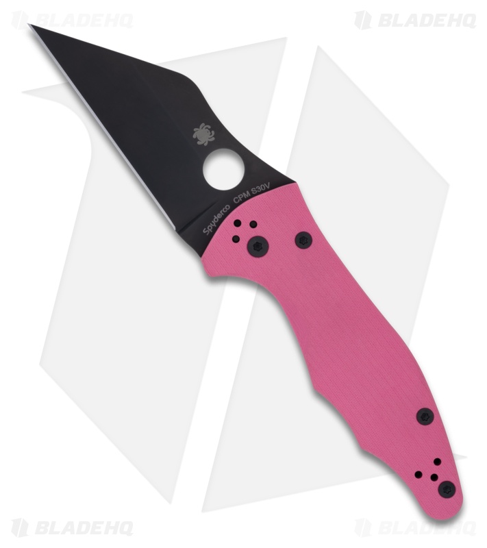 Spyderco Yojimbo 2 Sprint Run Knife Pink G-10 (3.2" Black CPM S30V)