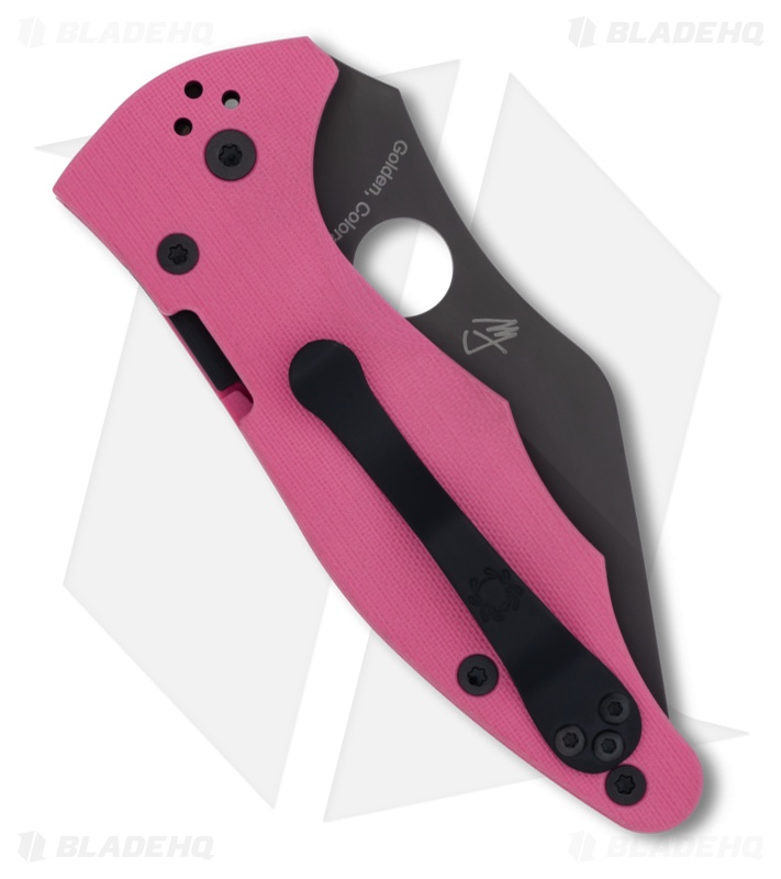 Spyderco Yojimbo 2 Sprint Run Knife Pink G-10 (3.2" Black CPM S30V)