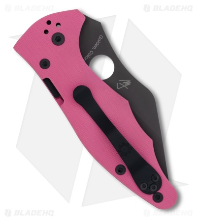 Spyderco Yojimbo 2 Sprint Run Knife Pink G-10 (3.2" Black CPM S30V)