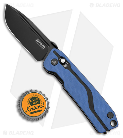 SRM Knives 7228-GI Small Rubik Blue G-10 + Black | Blade HQ
