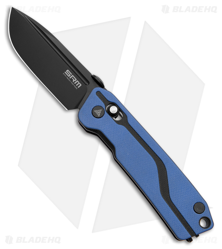 SRM Knives 7228-GI Small Rubik Blue G-10 + Black | Blade HQ