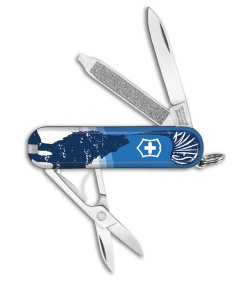 Victorinox Classic SD Swiss Army Knife Blade HQ Blue Crazy Wolf "Lobo Loco"