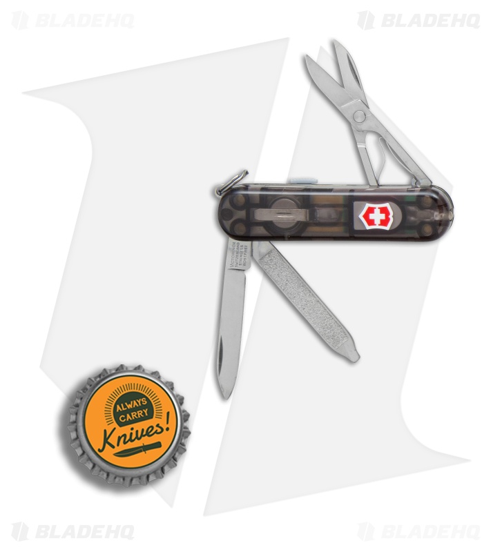 Victorinox Swiss Army Knife Signature Lite Translucent Onyx 55193 Blade HQ