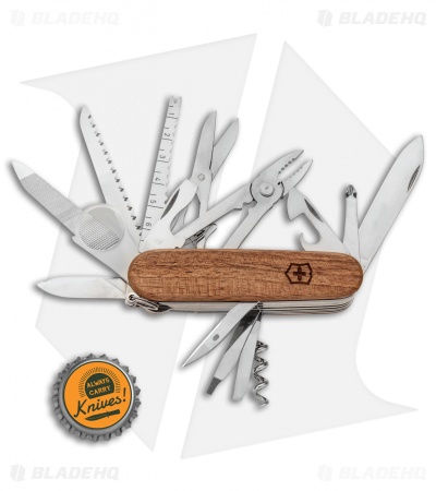 Victorinox SwissChamp Swiss Army Knife w/ Walnut Wood Handle 1.6791.63US2