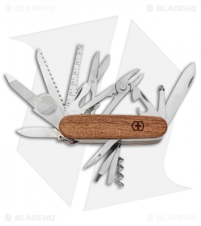 Victorinox SwissChamp Swiss Army Knife w/ Walnut Wood Handle 1.6791.63US2