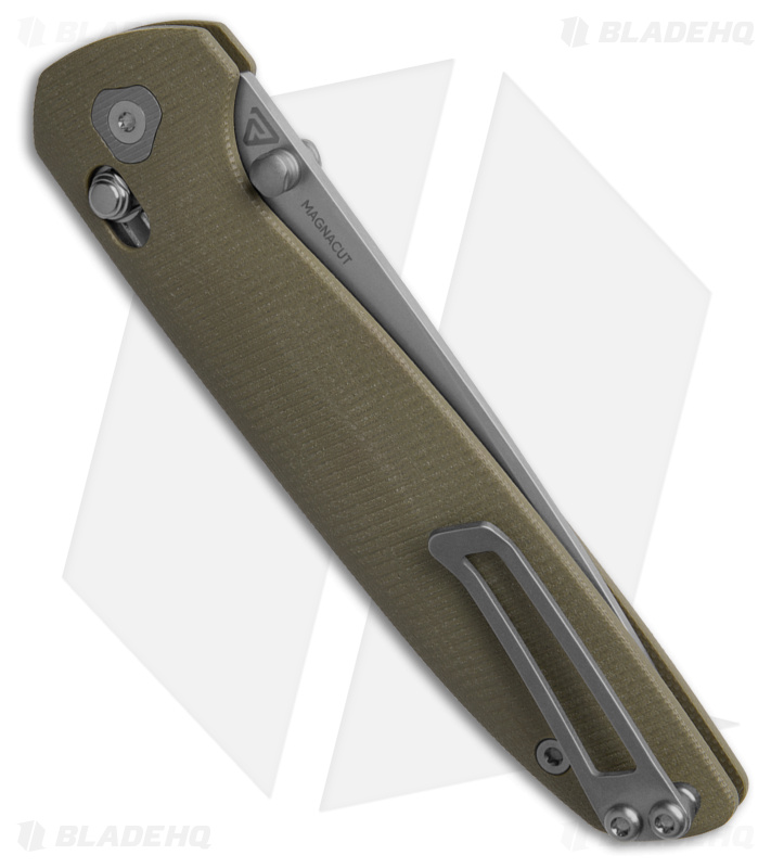 Tactile Knife Co. Maverick MagnaCut Crossbar Lock Knife OD Green G-10 (3" SW)