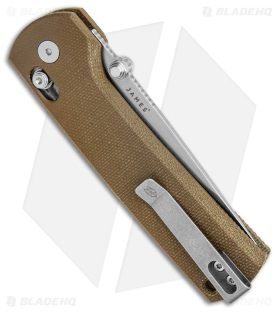 The James Brand The Kline Ambi-Slider Knife OD Green Micarta (3.4" SW MagnaCut) 