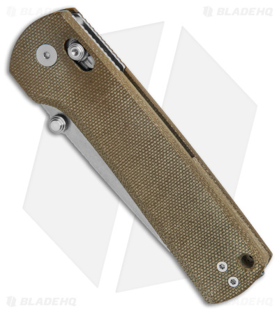 The James Brand The Kline Ambi-Slider Knife OD Green Micarta (3.4" SW MagnaCut) 