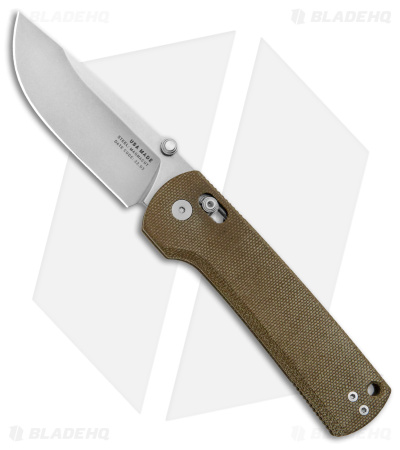 The James Brand The Kline Ambi-Slider Knife OD Green Micarta (3.4" SW MagnaCut) 