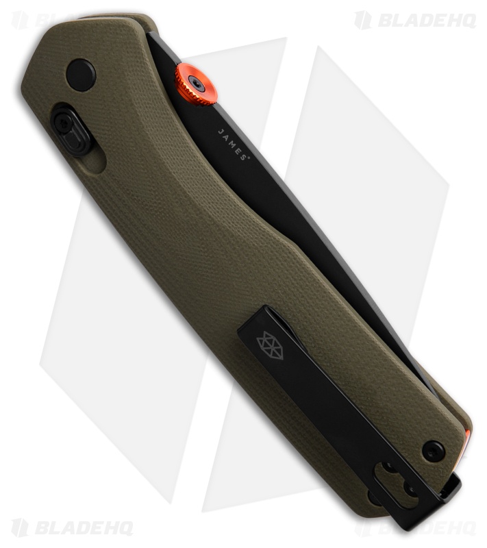 The James Brand The Carter XL Ambi-Slider Knife OD Green G-10 (3.25" Black)
