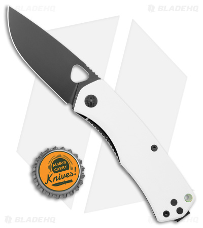 The James Brand The Folsom Liner Lock Knife White Bone G-10 (2.75" Black)