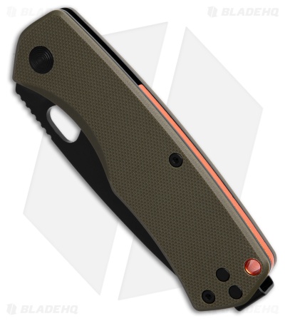 The James Brand The Folsom Liner Lock Knife OD Green G-10 (2.75" Black)