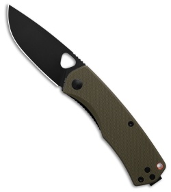 The James Brand The Folsom Liner Lock Knife OD Green G-10 (2.75" Black)
