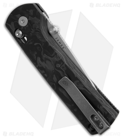 The James Brand The Kline MagnaCut Ambi-Slider Knife Marbled CF (3.4" SW) 