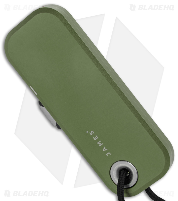 The James Brand The Palmer Utility Knife OD Green Aluminum (0.56" Satin)