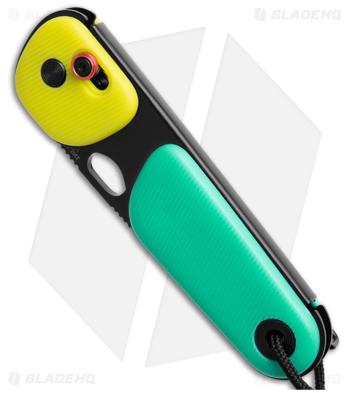 The James Brand The Redstone Slide Lock Knife Neon/Turquoise (2.5" Black Serr)
