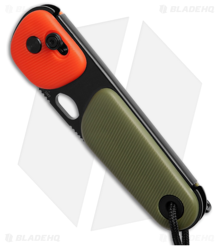 The James Brand The Redstone Slide Lock Knife OD Green/Orange (2.5" Black Serr)