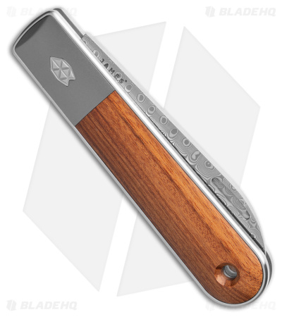 The James Brand Wayland Slip Joint Knife Rosewood  (3" Damasteel)