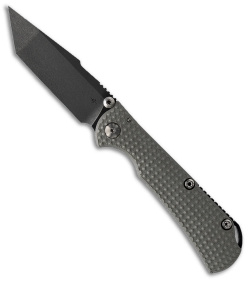 Toor Knives Chasm XLT Frame Lock Knife Black Titanium/Gray G-10 (3.1" Black) 