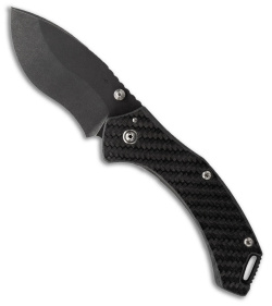 Toor Knives XT1 Bravo Frame Lock Knife Black  Titanium / Carbon Fiber (3.25" SW)