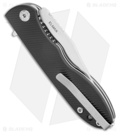 TOPS Knives Mini Scandi Folder MSFB-01 Flipper Knife Black G-10 (3.25" Satin)