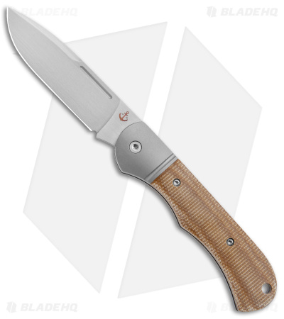 TuyaKnife Tortuga Slip Joint Knife Brown Micarta (3.25" Satin)