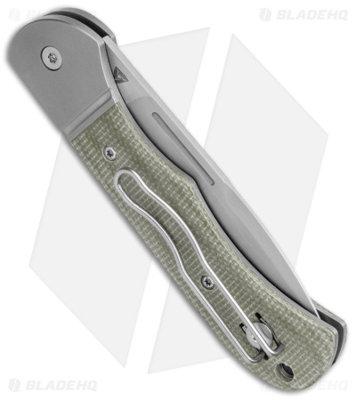 TuyaKnife Tortuga Slip Joint Knife Green Micarta (3.25" Satin)