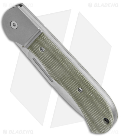 TuyaKnife Tortuga Slip Joint Knife Green Micarta (3.25" Satin)