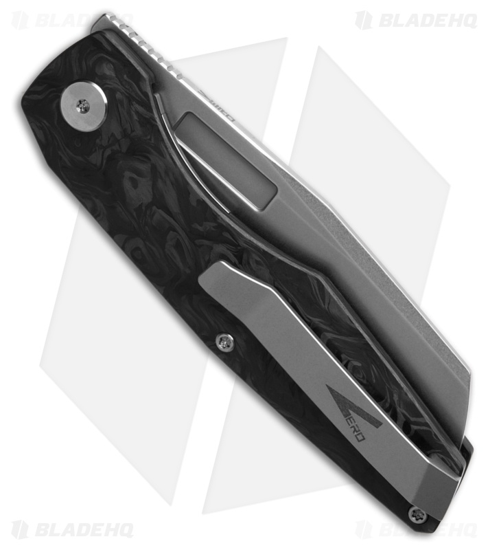 Vero Engineering Axon Liner Lock Knife Black Marbled Carbon Fiber (3.5" SW)