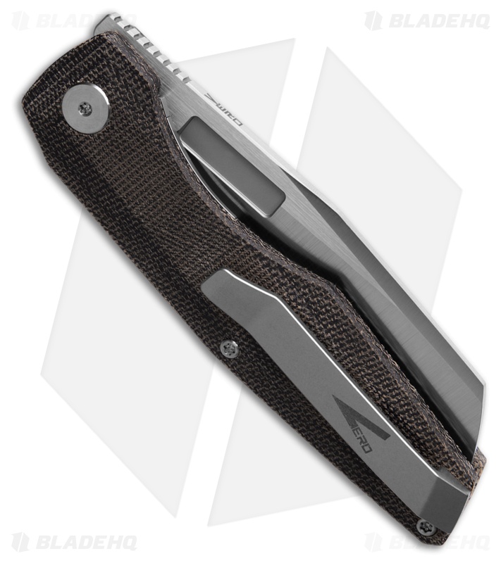 Vero Engineering Axon Liner Lock Knife Black Micarta (3.5" Belt Satin)
