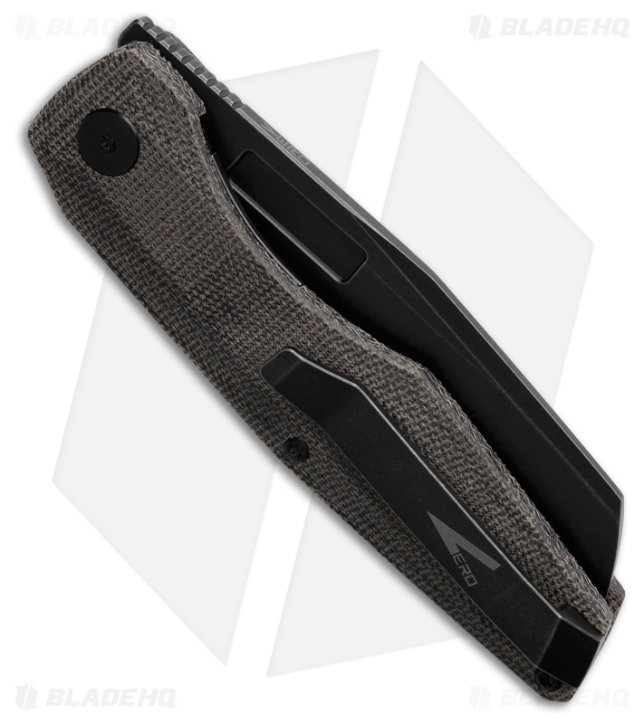 Vero Engineering Axon Liner Lock Knife Black Micarta (3.5" Black SW)