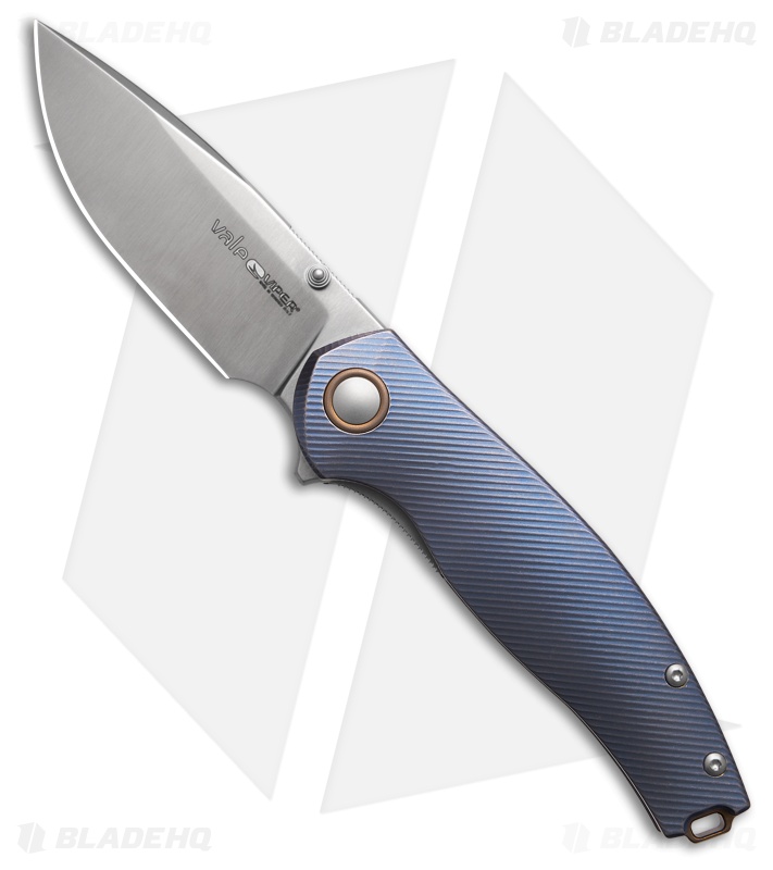 Viper Knives Vale MagnaCut Liner Lock Knife Blue Titanium (3" Satin)