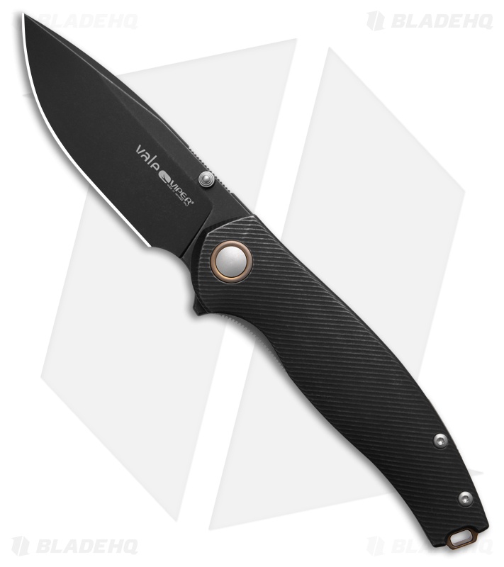 Viper Knives Vale MagnaCut Liner Lock Knife Dark SW Ti w/Bronze (3" Black SW)