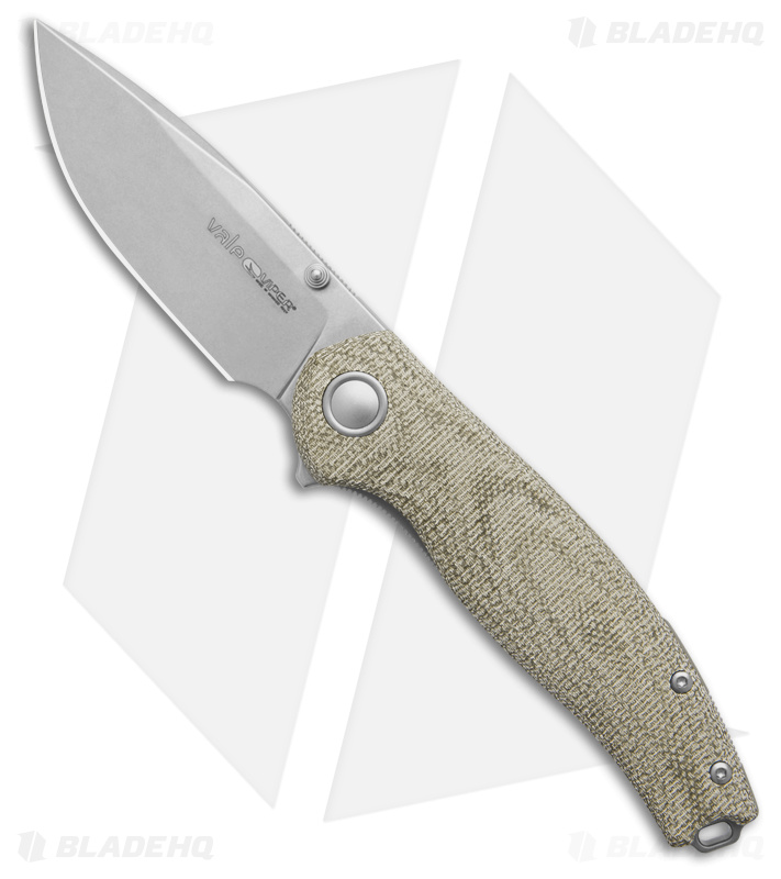 Viper Knives Vale MagnaCut Liner Lock Knife Verde Micarta (2.67" Stonewash)